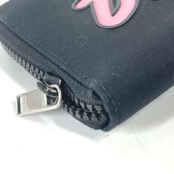Dior KAWS collaboration Zip Around Long Wallet Long Wallet Nylon Black/pink - Picture 11 of 16